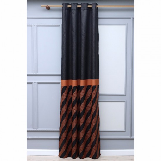 Mars 140x260 cm Wholesale Rustic Sewn Background Curtain Living and Bedroom Curtains 5 Models 100% Polyester