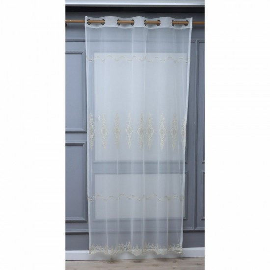 Martis 140x260 cm Wholesale Rustic Sewn Tulle Curtain Living and Bedroom Curtains 3 Models 100% Polyester