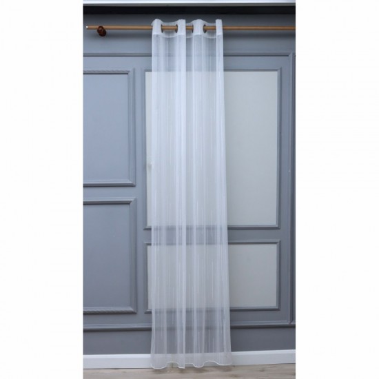Trend 140x260 cm Wholesale Rustic Sewn Tulle Curtain Living and Bedroom Curtains 3 Models 100% Polyester