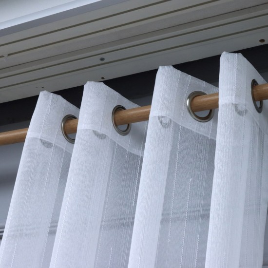 Trend 140x260 cm Wholesale Rustic Sewn Tulle Curtain Living and Bedroom Curtains 3 Models 100% Polyester