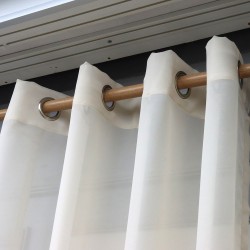 Wuaw 140x260 cm Wholesale Rustic Sewn Tulle Curtain Living and Bedroom Curtains 5 Models 100% Polyester