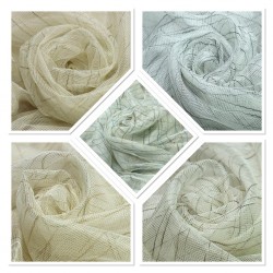 Yana V-2 Wholesale Transparent Tulle Curtain Fabrics Living Room and Bedroom Curtains 5 Models 100% Polyester