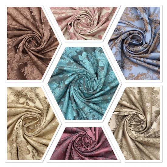 Carl V-2108 Wholesale Jacquard Background Curtain Fabrics Living Room and Bedroom Curtains 7 Models 100% Polyester