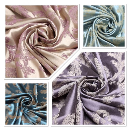Anariel V-205 Wholesale Patterned Satin Background Curtain Fabrics Living Room and Bedroom Curtains 4 Models 100% Polyester