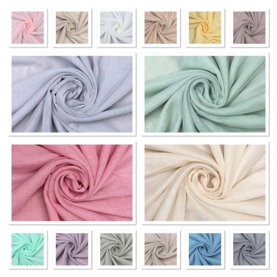 Khan V--2 Wholesale Linen Tulle Curtain Fabrics Living Room and Bedroom Curtains 16 Models 100% Polyester