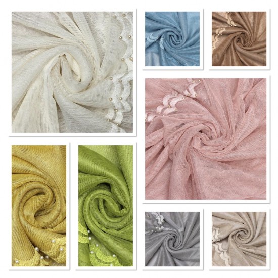 Rio V-1809 Wholesale Raschel Plain Knitted Tulle Curtain Fabrics Living Room and Bedroom Curtains 8 Models 100% Polyester