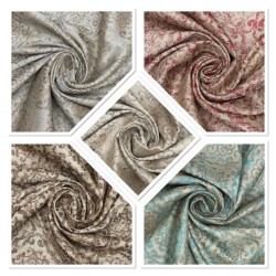 Deep V--3001 Wholesale Satin Weave Background Curtain Fabrics Living Room and Bedroom Curtains 5 Models 100% Polyester