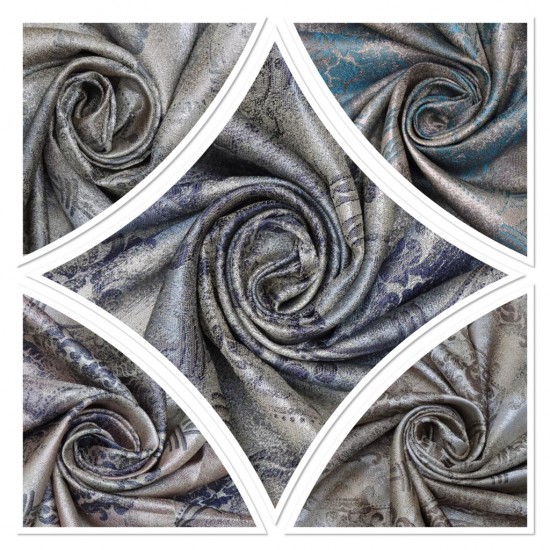 Cremona V-5 Wholesale Satin Woven Background Curtain Fabrics Living Room and Bedroom Curtains 5 Models 100% Polyester