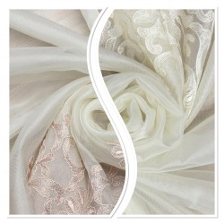 Girne V--37 Wholesale Brode Tulle Curtain Fabrics Living Room and Bedroom Curtains 2 Models 100% Polyester