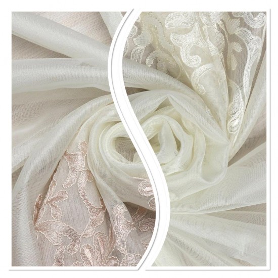 Girne V--37 Wholesale Brode Tulle Curtain Fabrics Living Room and Bedroom Curtains 2 Models 100% Polyester