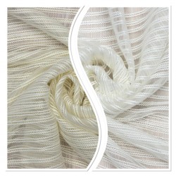 Medan V--9 Wholesale Striped Transparent Tulle Curtain Fabrics Living Room and Bedroom Curtains 2 Models 100% Polyester