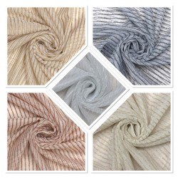 Yıldız V--1 Wholesale Silvery Tulle Curtain Fabrics Living Room and Bedroom Curtains 5 Models 100% Polyester