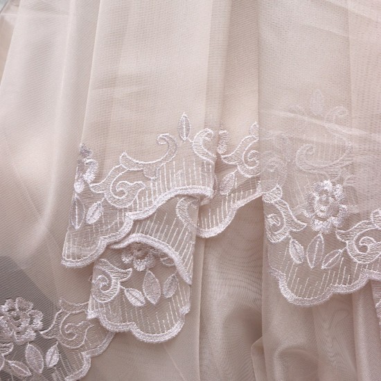 1161 V--5 Wholesale Embroidery  Tulle Curtain Fabrics Living Room and Bedroom Curtains 2 Models 100% Polyester