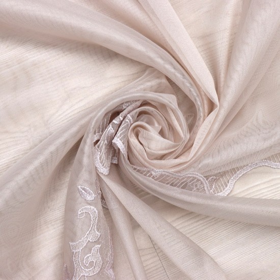 1161 V--5 Wholesale Embroidery  Tulle Curtain Fabrics Living Room and Bedroom Curtains 2 Models 100% Polyester