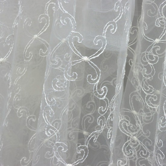 12083  Wholesale Brode Tulle Curtain Fabrics Living Room and Bedroom Curtains 100% Polyester