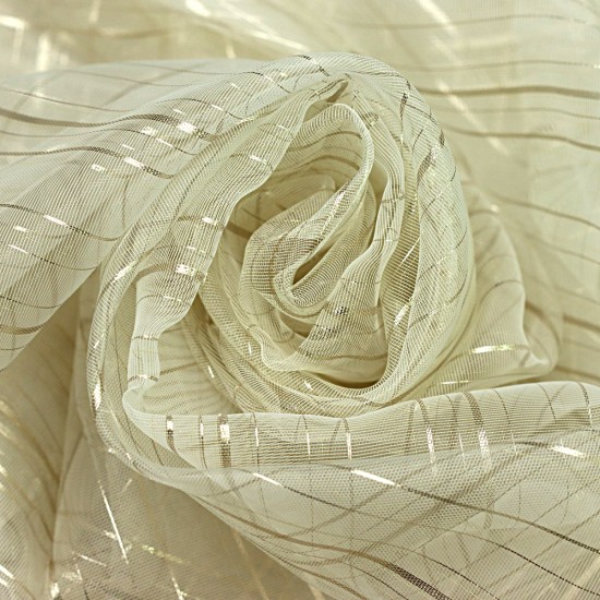 Action V-10 Wholesale Striped Tulle Curtain Fabrics Living Room and Bedroom Curtains 6 Models 100% Polyester