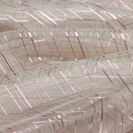 Action V-11 Wholesale Striped Tulle Curtain Fabrics Living Room and Bedroom Curtains 6 Models 100% Polyester