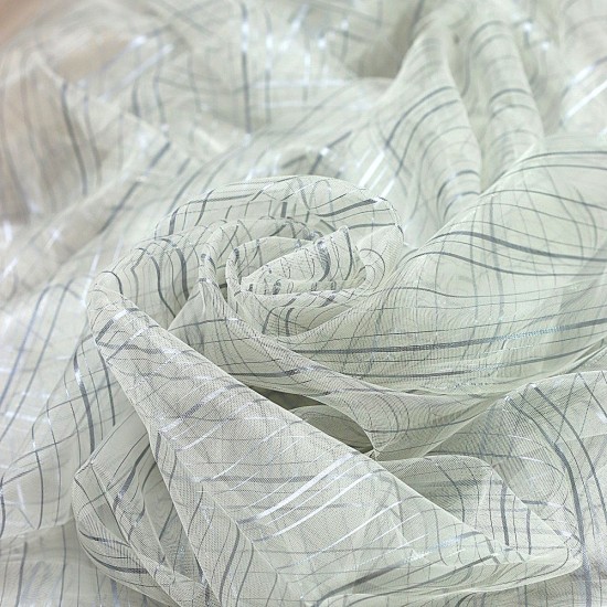 Action V-2 Wholesale Striped Tulle Curtain Fabrics Living Room and Bedroom Curtains 6 Models 100% Polyester