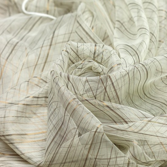 Action V-8 Wholesale Striped Tulle Curtain Fabrics Living Room and Bedroom Curtains 6 Models 100% Polyester