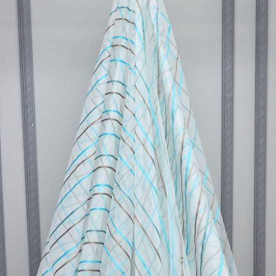 Asgard V-10 Wholesale Striped Transparent Tulle Curtain Fabrics Living Room and Bedroom Curtains 7 Models 100% Polyester