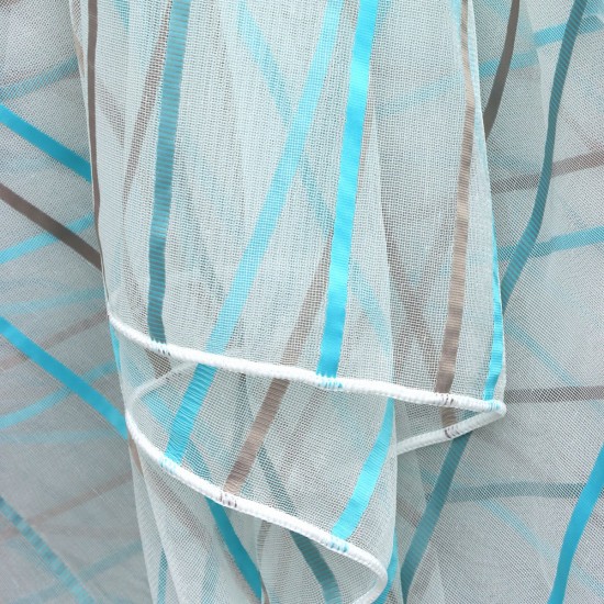 Asgard V-10 Wholesale Striped Transparent Tulle Curtain Fabrics Living Room and Bedroom Curtains 7 Models 100% Polyester