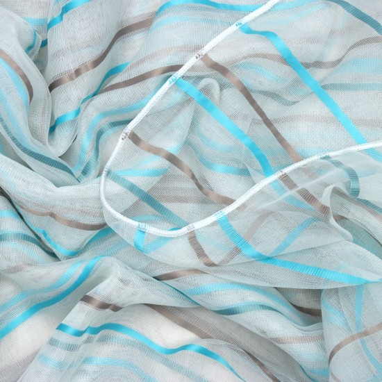 Asgard V-10 Wholesale Striped Transparent Tulle Curtain Fabrics Living Room and Bedroom Curtains 7 Models 100% Polyester