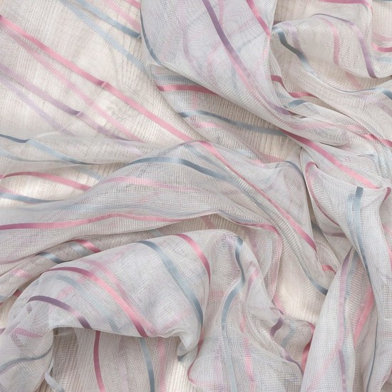 Asgard V-11 Wholesale Striped Transparent Tulle Curtain Fabrics Living Room and Bedroom Curtains 7 Models 100% Polyester