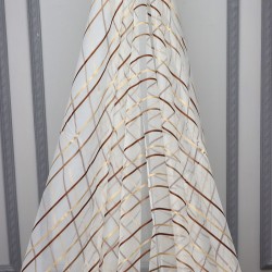 Asgard V-12 Wholesale Striped Transparent Tulle Curtain Fabrics Living Room and Bedroom Curtains 7 Models 100% Polyester