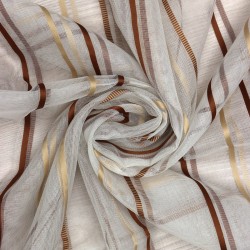 Asgard V-12 Wholesale Striped Transparent Tulle Curtain Fabrics Living Room and Bedroom Curtains 7 Models 100% Polyester