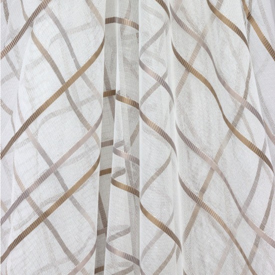 Asgard V-13 Wholesale Striped Transparent Tulle Curtain Fabrics Living Room and Bedroom Curtains 7 Models 100% Polyester