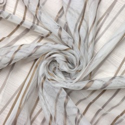 Asgard V-13 Wholesale Striped Transparent Tulle Curtain Fabrics Living Room and Bedroom Curtains 7 Models 100% Polyester