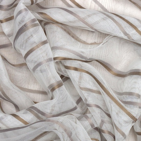 Asgard V-13 Wholesale Striped Transparent Tulle Curtain Fabrics Living Room and Bedroom Curtains 7 Models 100% Polyester