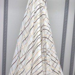 Asgard V-2 Wholesale Striped Transparent Tulle Curtain Fabrics Living Room and Bedroom Curtains 7 Models 100% Polyester