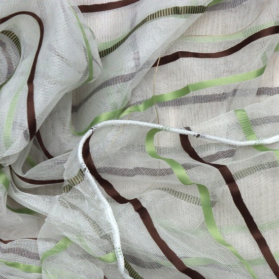Asgard V-6 Wholesale Striped Transparent Tulle Curtain Fabrics Living Room and Bedroom Curtains 7 Models 100% Polyester