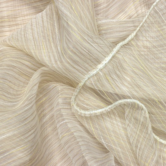 Charlie V-6 Wholesale Striped Transparent Tulle Curtain Fabrics Living Room and Bedroom Curtains 6 Models 100% Polyester