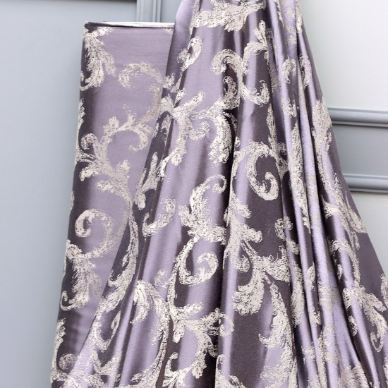 Anariel V-205 Wholesale Patterned Satin Background Curtain Fabrics Living Room and Bedroom Curtains 4 Models 100% Polyester