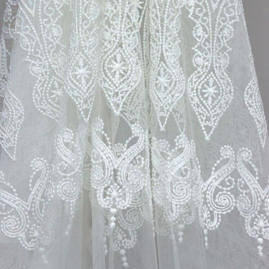 40664  Wholesale Brode Tulle Curtain Fabrics Living Room and Bedroom Curtains  100% Polyester