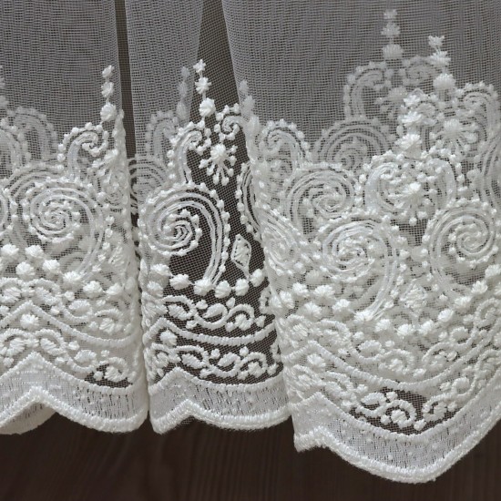 40664  Wholesale Brode Tulle Curtain Fabrics Living Room and Bedroom Curtains  100% Polyester