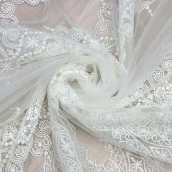 40664  Wholesale Brode Tulle Curtain Fabrics Living Room and Bedroom Curtains  100% Polyester