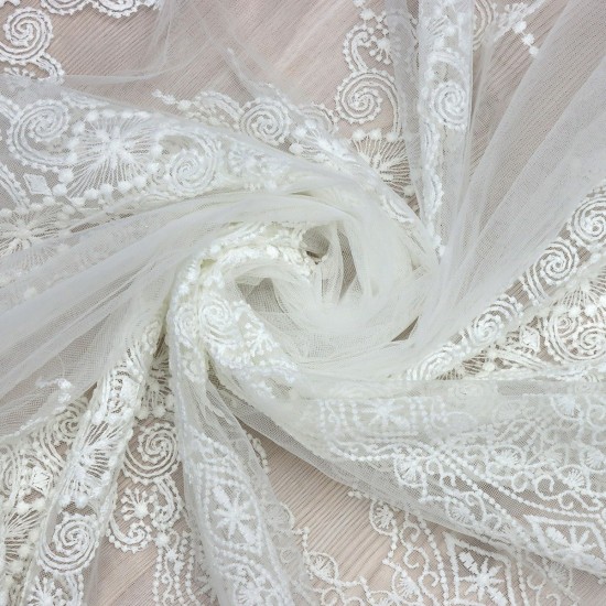 40664  Wholesale Brode Tulle Curtain Fabrics Living Room and Bedroom Curtains  100% Polyester