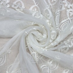 7016 Wholesale Brode Tulle Curtain Fabrics Living Room and Bedroom Curtains  100% Polyester