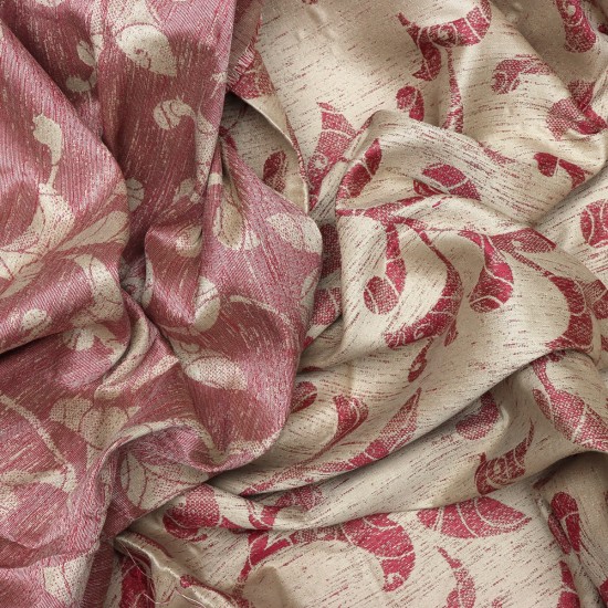 Ethan V-3009 Wholesale Patterned Satin Background Curtain Fabrics Living Room and Bedroom Curtains 5 Models 100% Polyester