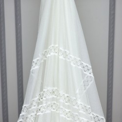 8523 Wholesale Raschel Plain Knitted Tulle Curtain Fabrics Living Room and Bedroom Curtains  100% Polyester