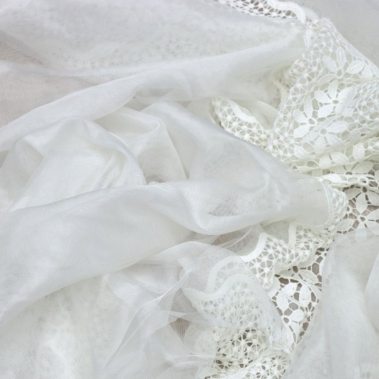 Buğu V--30 Wholesale Brode Tulle Curtain Fabrics Living Room and Bedroom Curtains 5 Models 100% Polyester