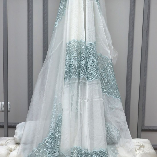 Buğu V-33 Wholesale Brode Tulle Curtain Fabrics Living Room and Bedroom Curtains 5 Models 100% Polyester