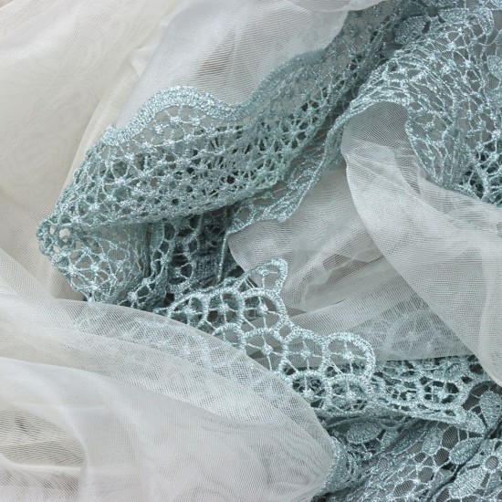 Buğu V-33 Wholesale Brode Tulle Curtain Fabrics Living Room and Bedroom Curtains 5 Models 100% Polyester