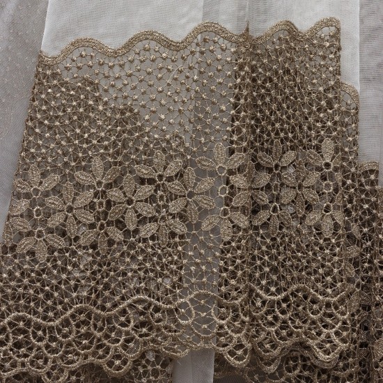 Buğu V-34 Wholesale Brode Tulle Curtain Fabrics Living Room and Bedroom Curtains 5 Models 100% Polyester