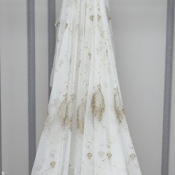  Casablanca V-12 Wholesale Embroidered Tulle Curtain Fabrics Living Room and Bedroom Curtains 2 Models 100% Polyester