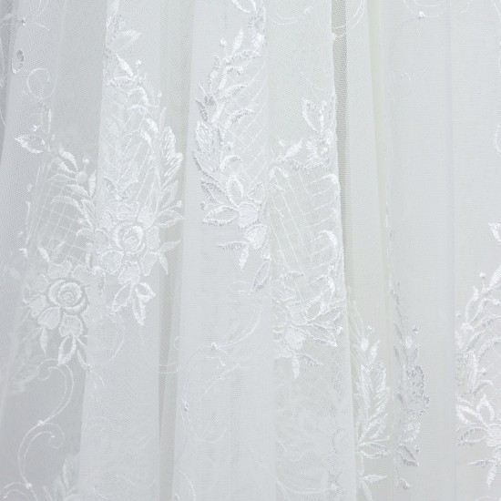  Casablanca V--8  Wholesale Embroidered Tulle Curtain Fabrics Living Room and Bedroom Curtains 2 Models 100% Polyester