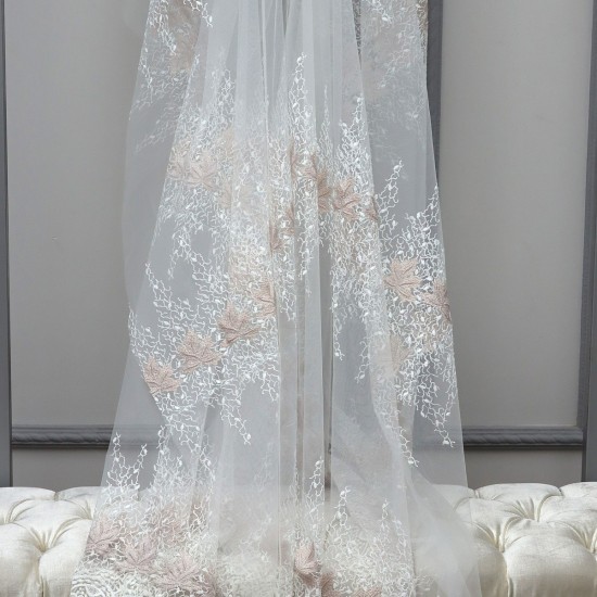 Tara V-2 Wholesale Embroidered Tulle Curtain Fabrics Living Room and Bedroom Curtains 3 Models 100% Polyester